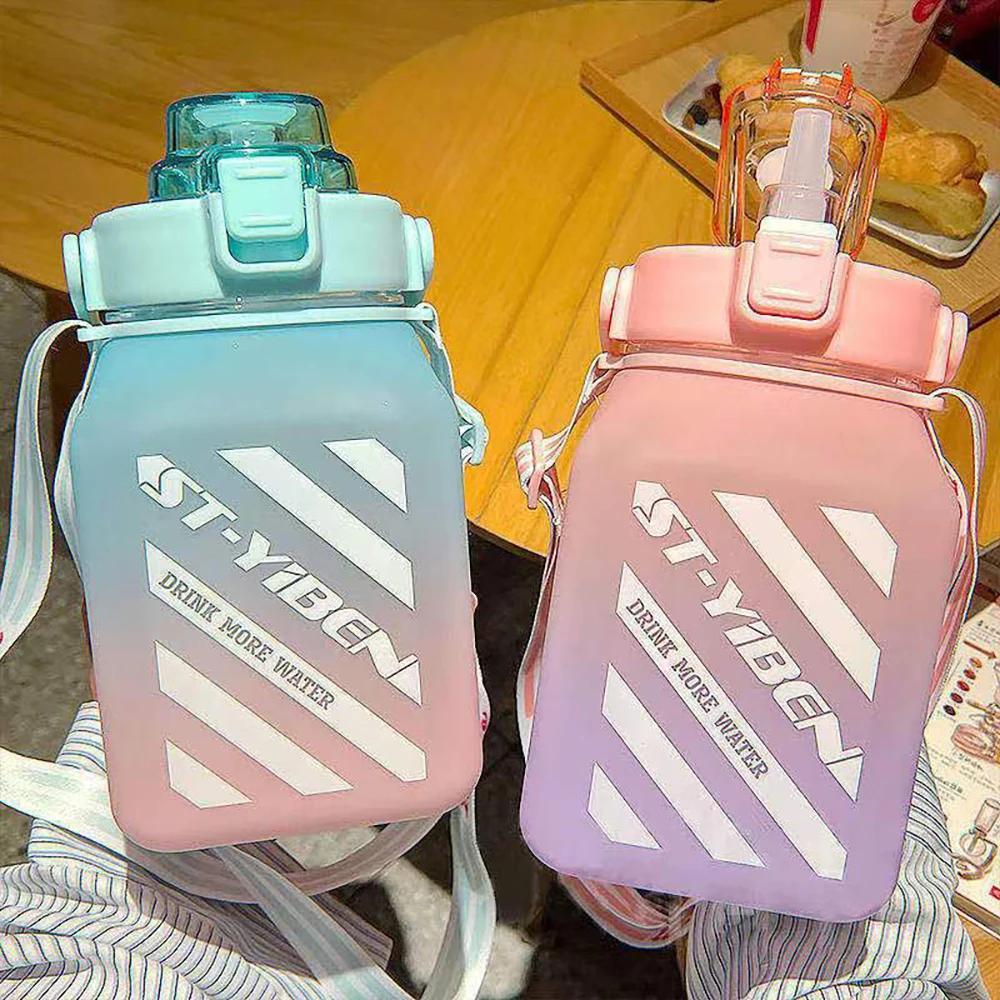 YCONTIME 1500ML Sports Water Bottle With Silicone Straw Portable Leakproof With Rope Water Bottles For Travel Outdoors Frosted
YCONTIME 1500ML Sports Water Bottle With Silicone Straw Portable Leakproof With Rope Water Bottles For Travel Outdoors Frosted