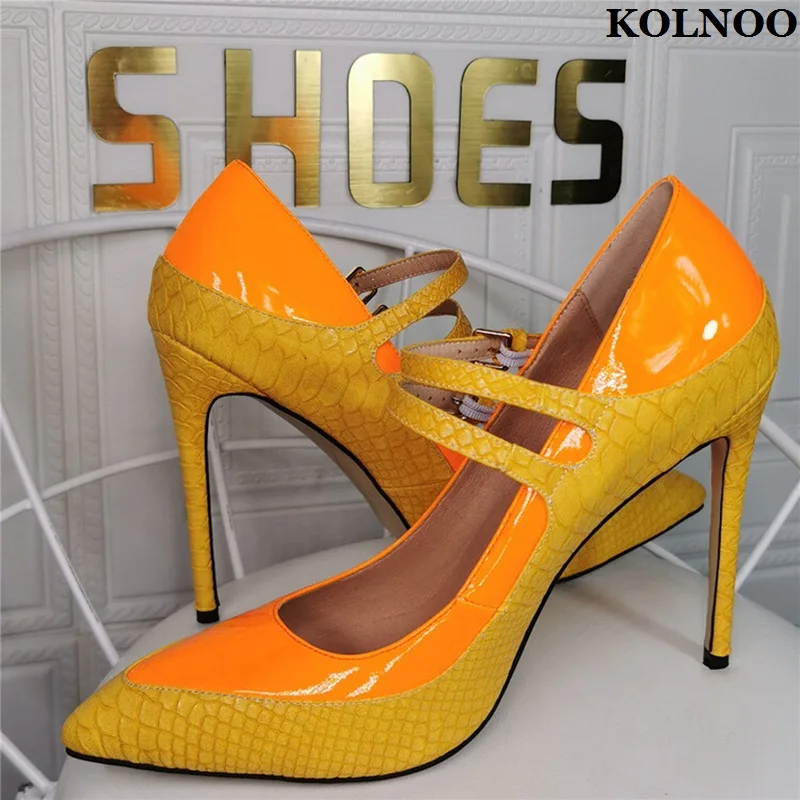 Kolnoo 2022 New Handmade Women's High Heel Pumps Mary Janes Patchwork Leather Party Dress Shoes Evening Fashion Prom Court Shoes
Kolnoo 2022 New Handmade Women's High Heel Pumps Mary Janes Patchwork Leather Party Dress Shoes Evening Fashion Prom Court Shoes