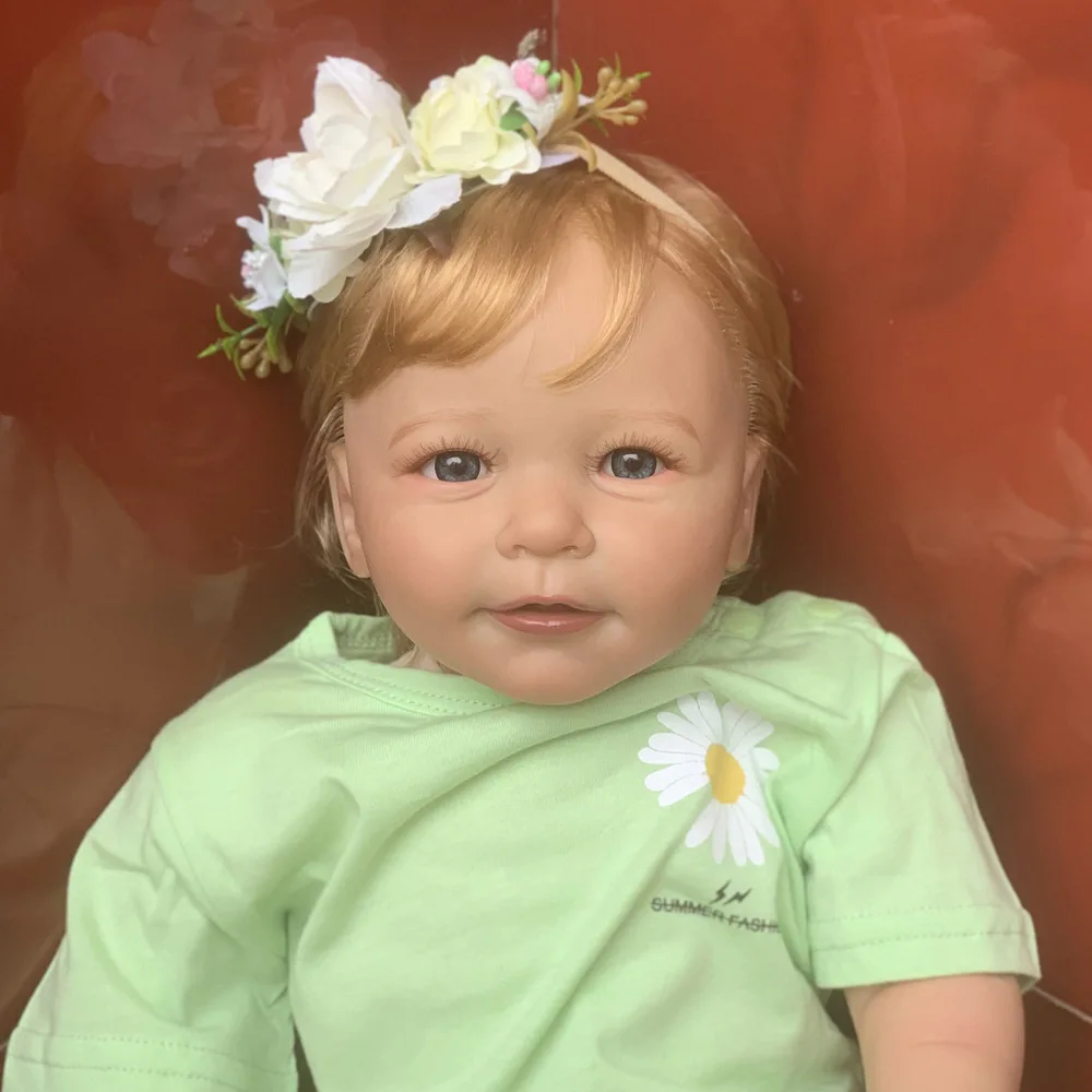 3D High Color with Blood Vessels and Blue Tendons 55cm Simulation Cotton Body Reborn Baby Smiling Girl Doll Birthday Gift
3D High Color with Blood Vessels and Blue Tendons 55cm Simulation Cotton Body Reborn Baby Smiling Girl Doll Birthday Gift