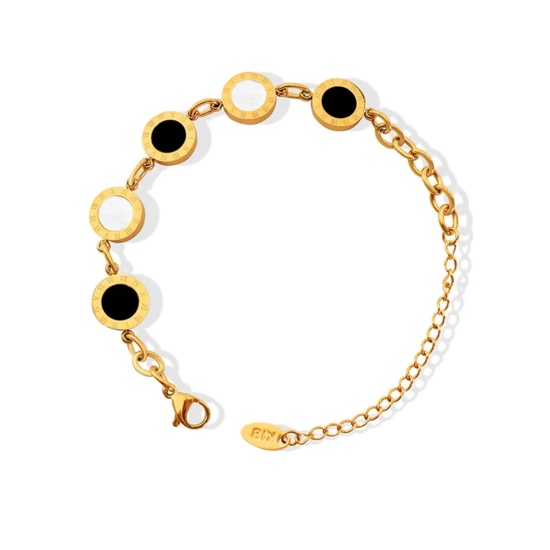 Double-Sided Inlay of Black and White Shells Stainless Steel Bracelets Bangles For Women Rose Gold/Silver Fashion Jewelry Gifts
Double-Sided Inlay of Black and White Shells Stainless Steel Bracelets Bangles For Women Rose Gold/Silver Fashion Jewelry Gifts