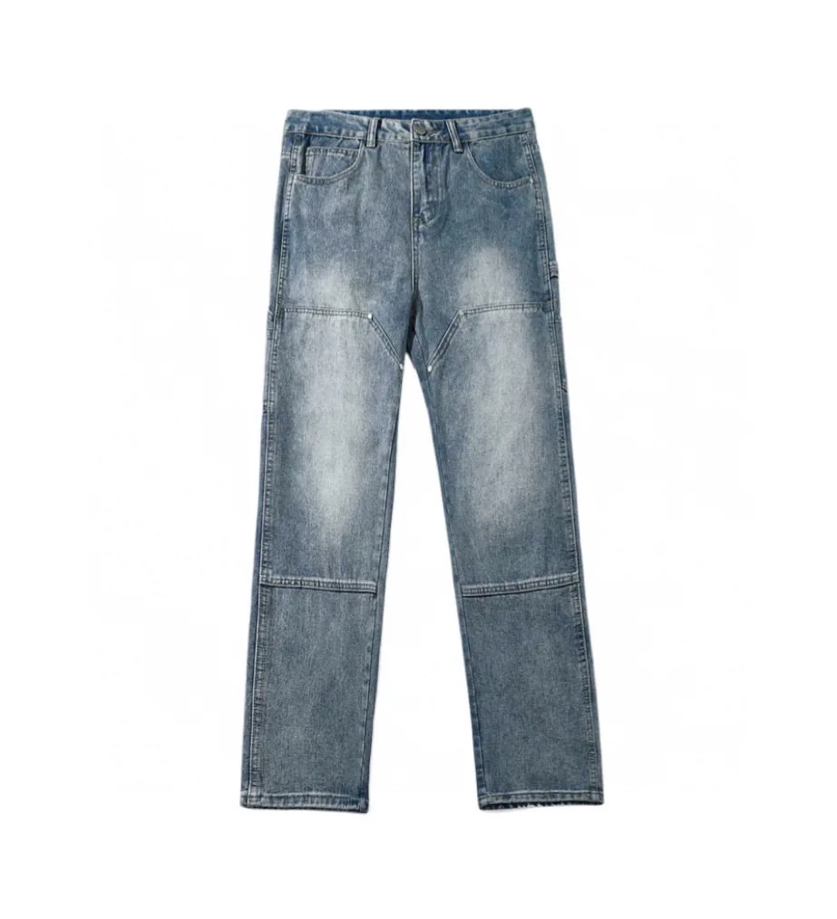 Margiela new spring, fall and winter split line splicing design pants loose straight do old blue casual men and women jeans
Margiela new spring, fall and winter split line splicing design pants loose straight do old blue casual men and women jeans