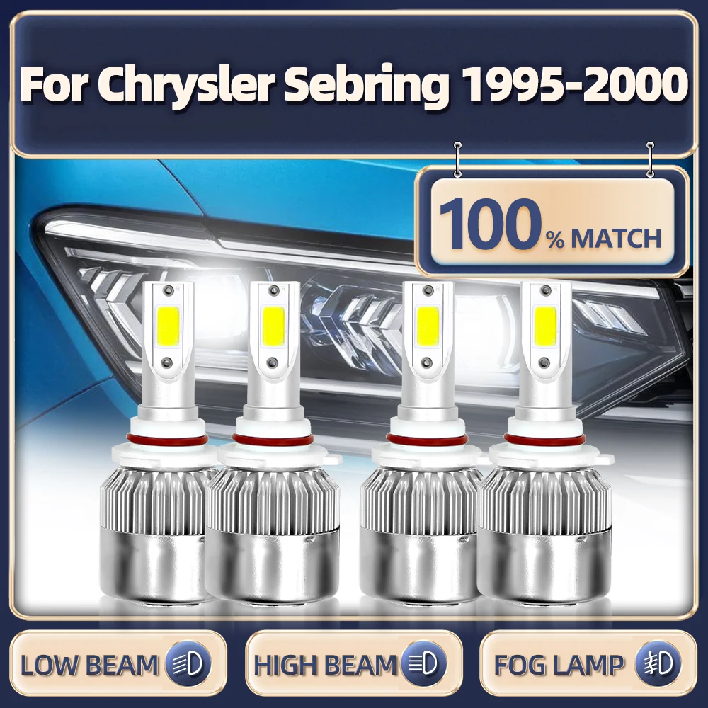 Canbus LED Headlight Bulbs High Low Beam Car Light 40000LM Turbo Lamps 12V For Chrysler Sebring 1995 1996 1997 1998 1999 2000
Canbus LED Headlight Bulbs High Low Beam Car Light 40000LM Turbo Lamps 12V For Chrysler Sebring 1995 1996 1997 1998 1999 2000