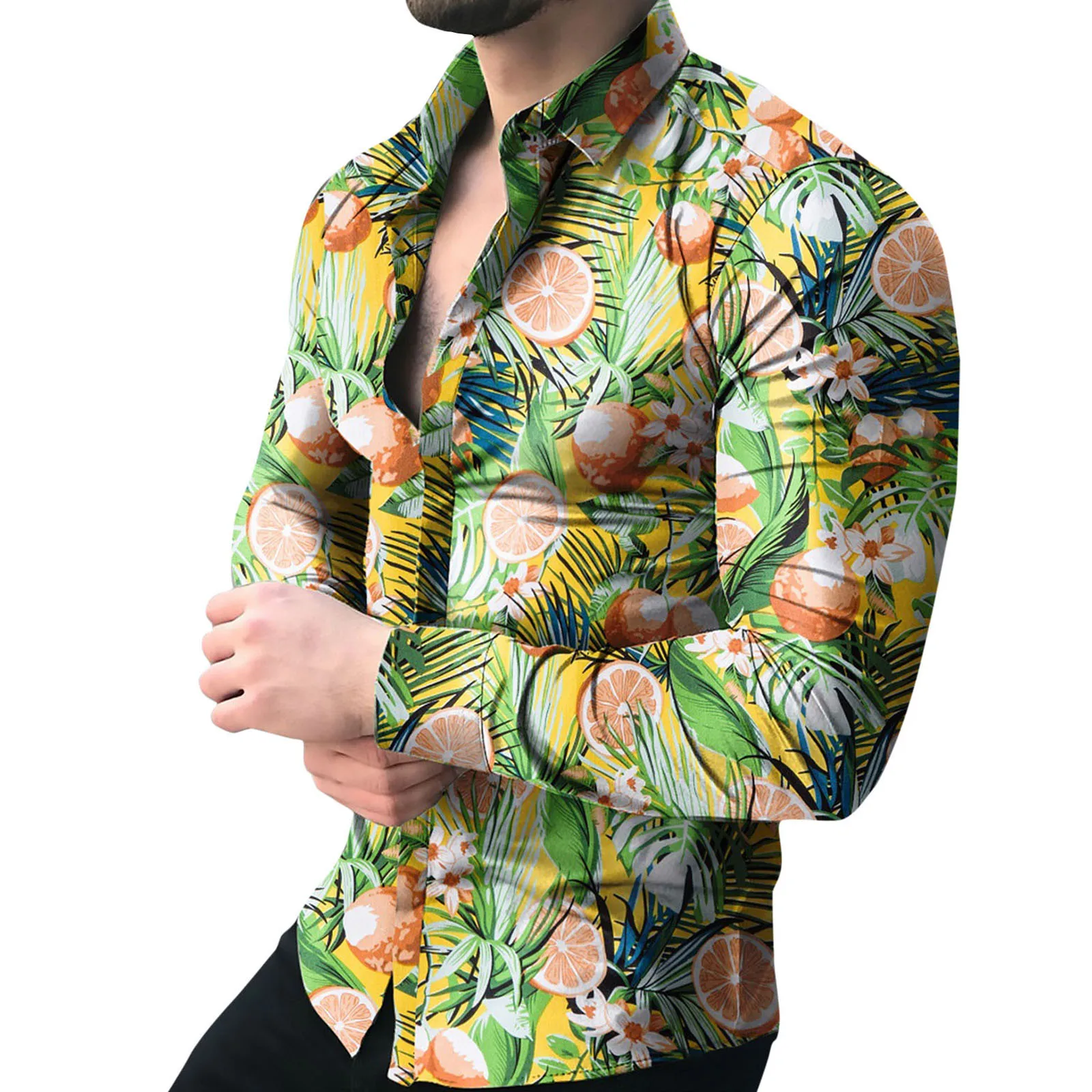 Men'S Autumn And Winter Casual Lemon Print Shirt Long-Sleeved Button Lapel Shirt Fashion Print Mens Long Sleeve Raglan Tops
Men'S Autumn And Winter Casual Lemon Print Shirt Long-Sleeved Button Lapel Shirt Fashion Print Mens Long Sleeve Raglan Tops