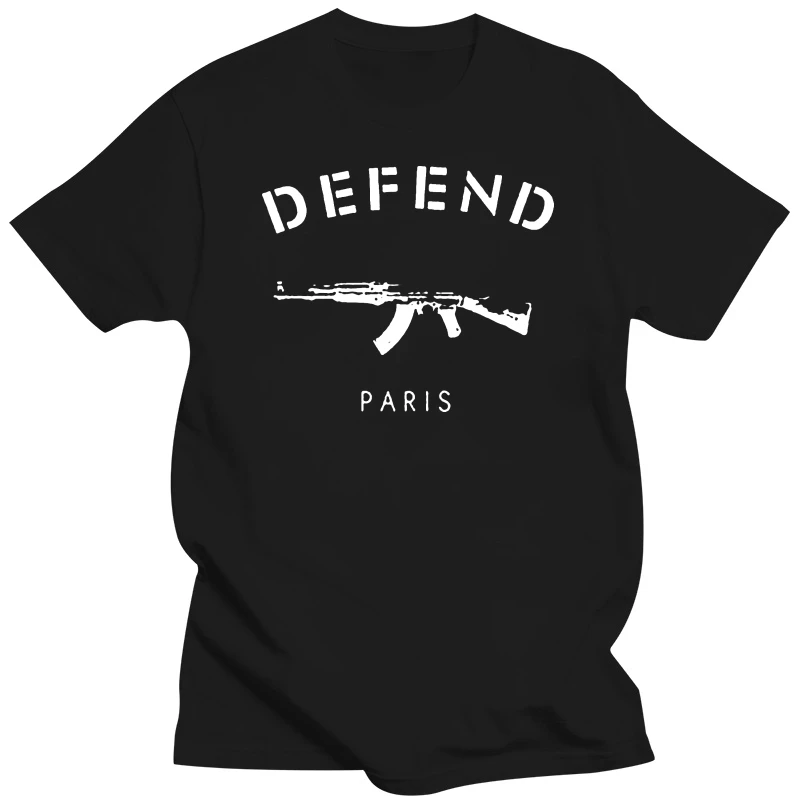 

Defend paris AK47 Trendy Short-Sleeved T-shirt black M fashion tshirt for men clothing cotton cool men's t shirt 2020 hip hop
