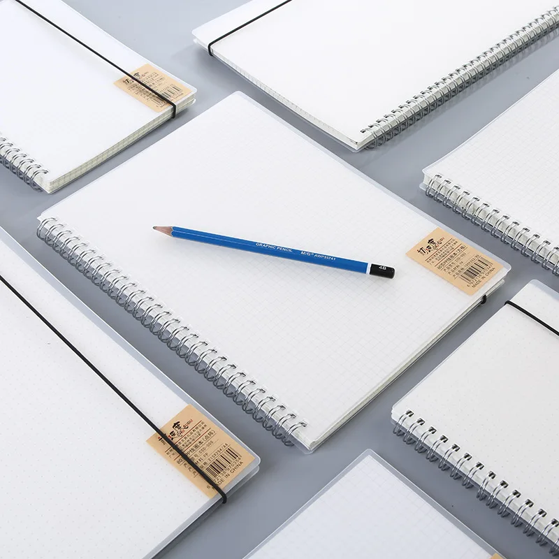 A5 A4 B5 Spiral Book Coil Notebook Clear Frosted Cover Binder Lined DOT Blank Grid Paper Diary for School Supplies Stationery
A5 A4 B5 Spiral Book Coil Notebook Clear Frosted Cover Binder Lined DOT Blank Grid Paper Diary for School Supplies Stationery