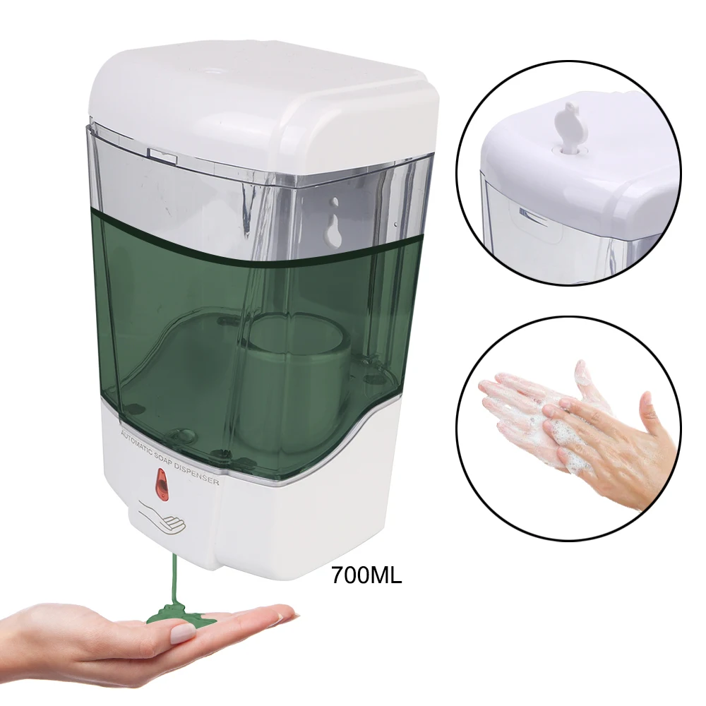 Wall-Mount 700ml Touch-free Lotion Pump Touchless Liquid Automatic IR Sensor Soap Dispenser for Kitchen Bathroom
Wall-Mount 700ml Touch-free Lotion Pump Touchless Liquid Automatic IR Sensor Soap Dispenser for Kitchen Bathroom