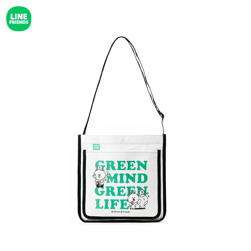 Line Friends Go Green Series Cartoon Brown Cony Handbag Ivory White Large Capacity Storage Bag Kawaii Creative Shoulder Bag
Line Friends Go Green Series Cartoon Brown Cony Handbag Ivory White Large Capacity Storage Bag Kawaii Creative Shoulder Bag