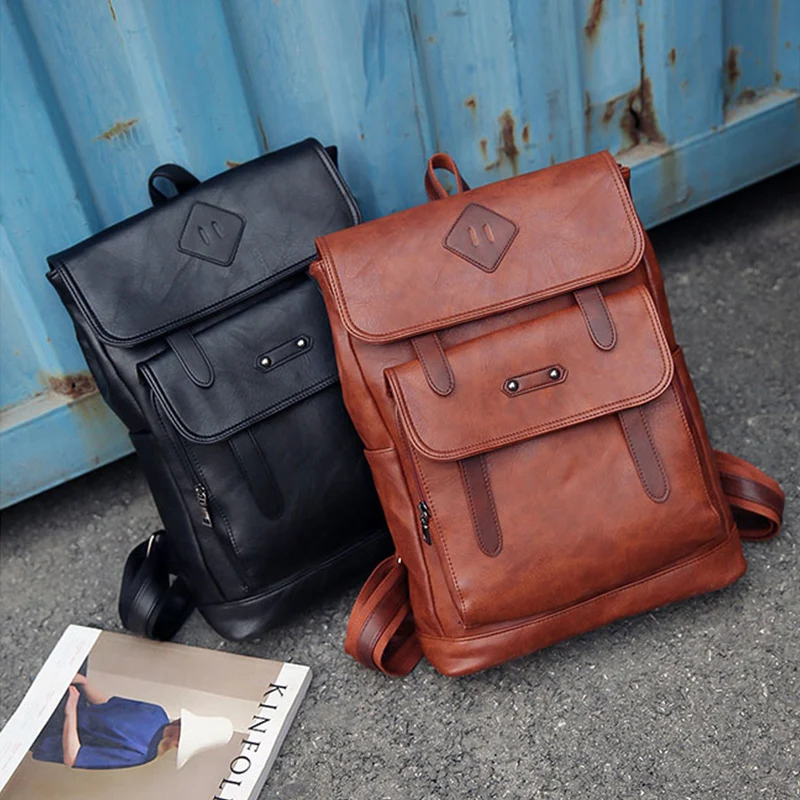 Unisex Vintage PU Leather Waterproof Backpack College School Bags Notebook Backpack Retro Laptop Bag For Men Student Schoolbag
Unisex Vintage PU Leather Waterproof Backpack College School Bags Notebook Backpack Retro Laptop Bag For Men Student Schoolbag