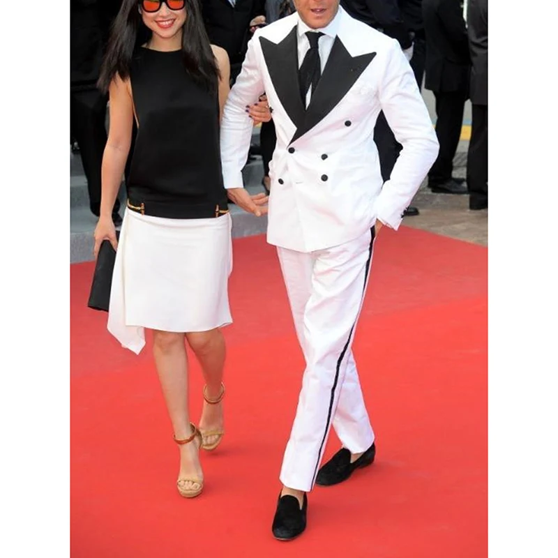 2022 New Style White Double Breasted Men Suit Wedding Slim Fit 2 Piece Tuxedo Custom Groom Suits Prom Blazer Terno Masuclino
2022 New Style White Double Breasted Men Suit Wedding Slim Fit 2 Piece Tuxedo Custom Groom Suits Prom Blazer Terno Masuclino