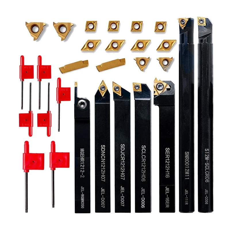 Lathe Threading Tool Set - Turning Shank Boring Bars With Indexable Carbide Inserts
Lathe Threading Tool Set - Turning Shank Boring Bars With Indexable Carbide Inserts