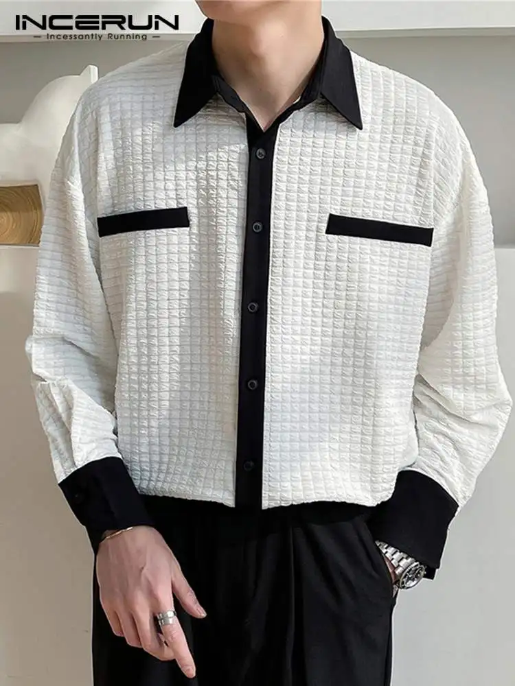 INCERUN 2022 Men Shirt Patchwork Lapel Long Sleeve Button Leisure Men Clothing Streetwear Korean Fashion Casual Shirts S-5XL
INCERUN 2022 Men Shirt Patchwork Lapel Long Sleeve Button Leisure Men Clothing Streetwear Korean Fashion Casual Shirts S-5XL