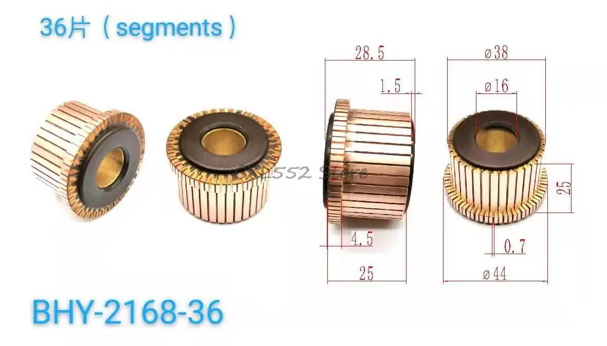 10Pcs 16x25(28.5)x38mm 36P BHY-2168-36 Groove Type Copper Bars Electric Motor Commutator
10Pcs 16x25(28.5)x38mm 36P BHY-2168-36 Groove Type Copper Bars Electric Motor Commutator
