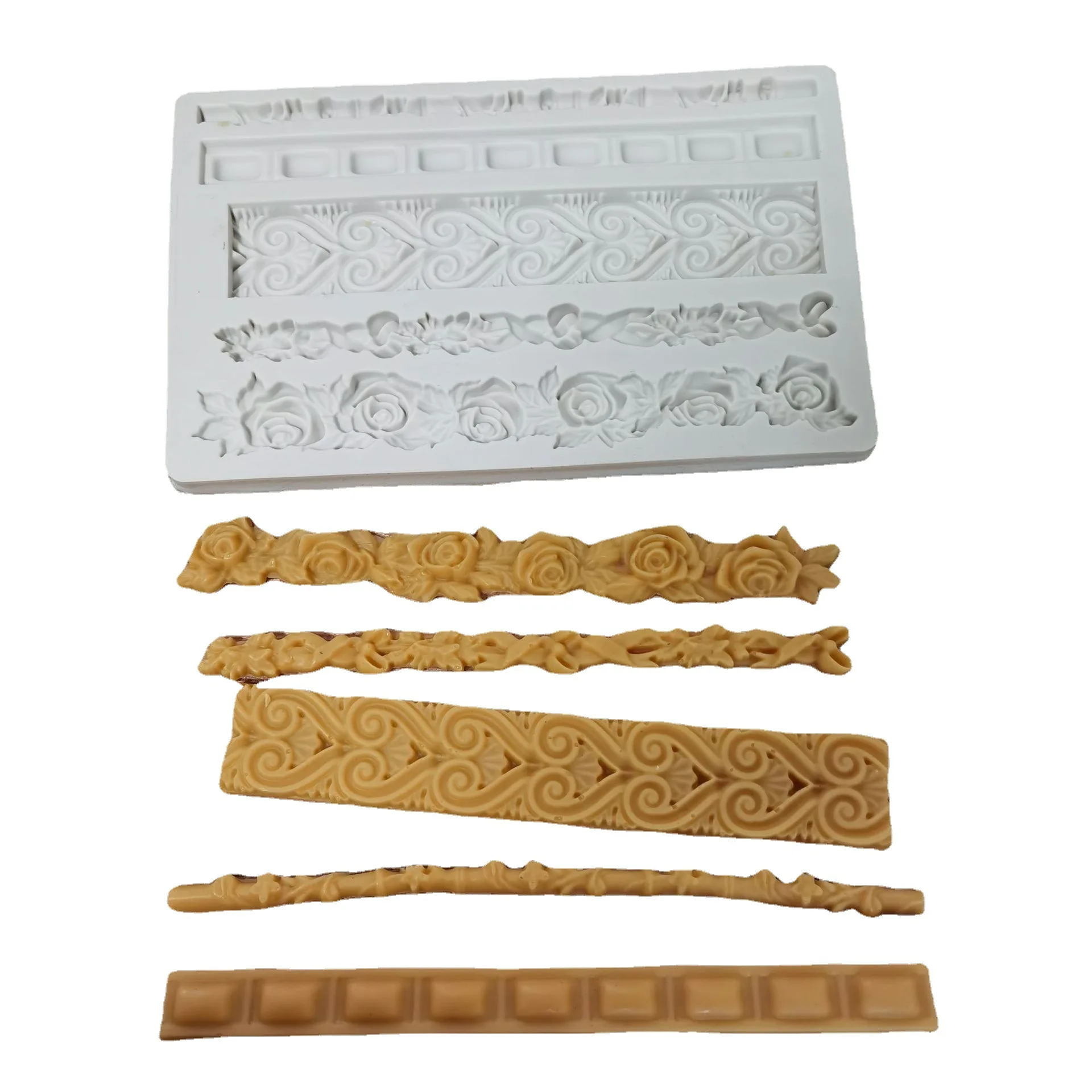 Relief Silicone Mold Baroque Border Fondant Mould Polymer Clay Plaster Mold for Christmas Wedding Birthday Cake Decorating Tool
Relief Silicone Mold Baroque Border Fondant Mould Polymer Clay Plaster Mold for Christmas Wedding Birthday Cake Decorating Tool