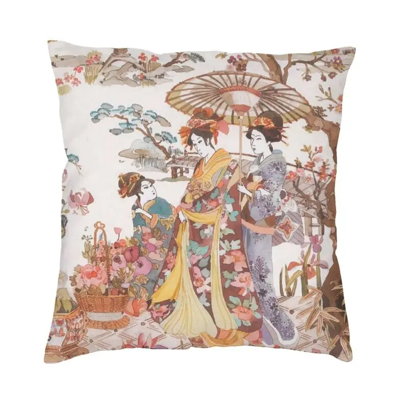 Vintage Japanese Geishas Traditional Art Throw Pillow Cases Living Room Decoration Nordic Cushions for Sofa Square Pillowcase 
Vintage Japanese Geishas Traditional Art Throw Pillow Cases Living Room Decoration Nordic Cushions for Sofa Square Pillowcase
