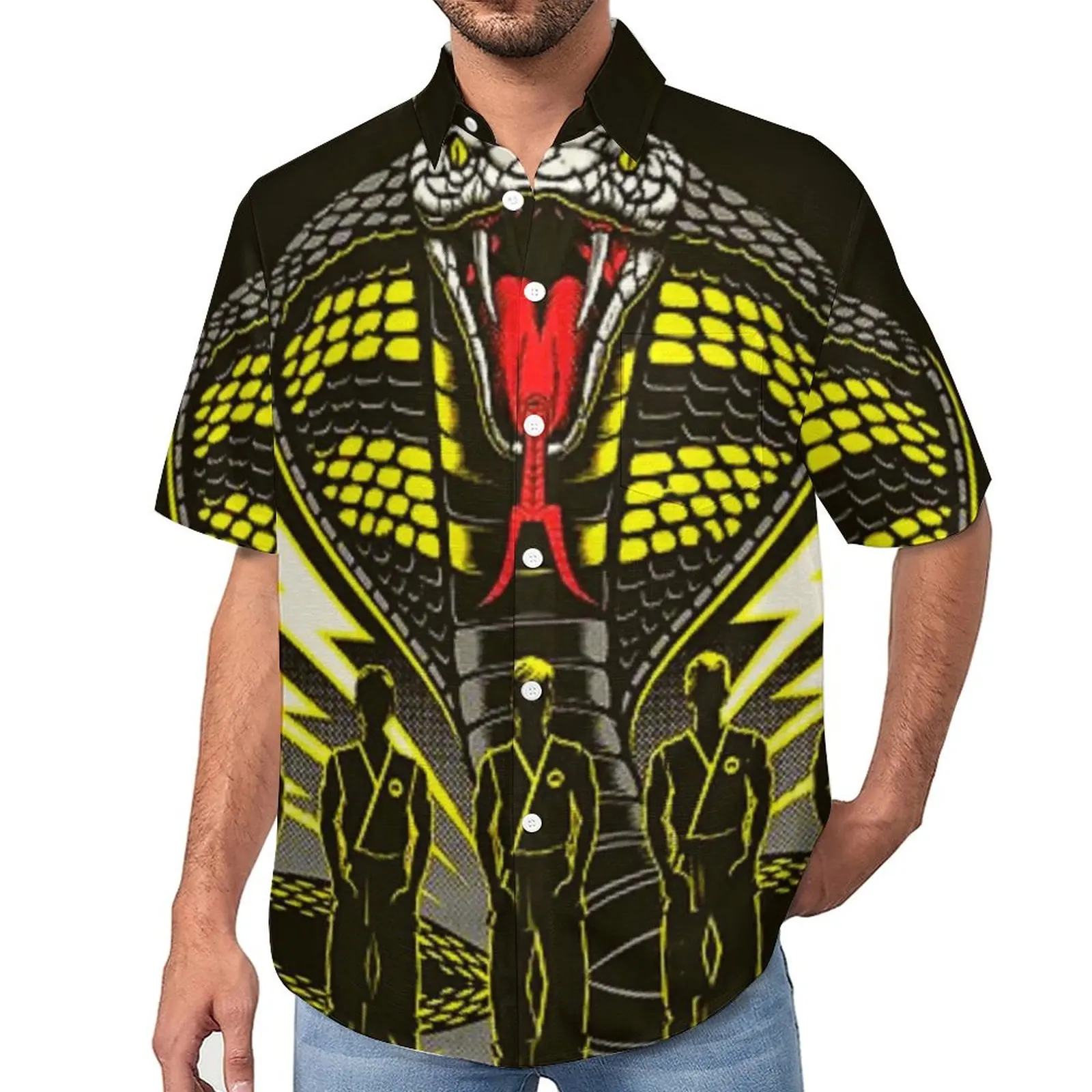 Повседневная рубашка Cobra Kai для отпуска, свободная рубашка, летние стильные блузки с коротким рукавом, Одежда большого размера с рисунком
Повседневная рубашка Cobra Kai для отпуска, свободная рубашка, летние стильные блузки с коротким рукавом, Одежда большого размера с рисунком