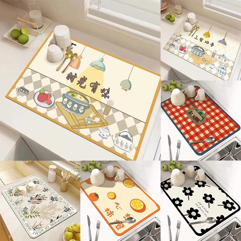 Water-absorbing Drain Mat Cute Cartoon Geometry Household Soft Technology Cloth Tableware Drying Kitchen Countertop Draining
Water-absorbing Drain Mat Cute Cartoon Geometry Household Soft Technology Cloth Tableware Drying Kitchen Countertop Draining