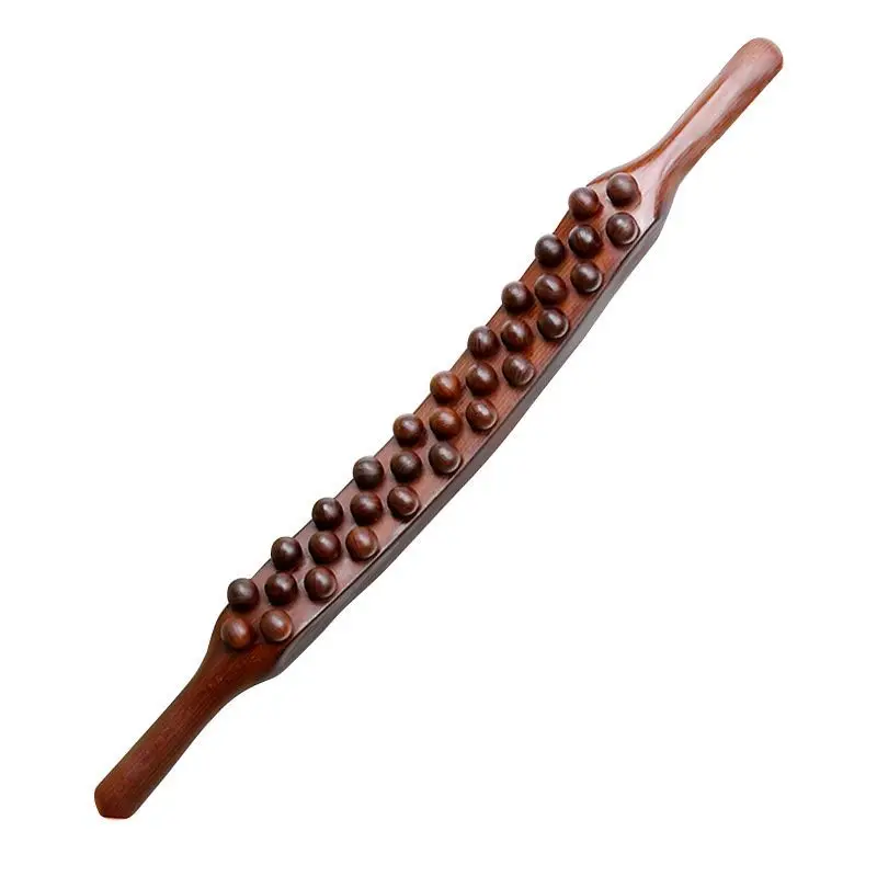 Carbonized Wood Scraping Massage Stick Three Rows 31 Beads Back Leg Body Massager Spa Therapy Tool Point Treatment Gua Sha Relax
Carbonized Wood Scraping Massage Stick Three Rows 31 Beads Back Leg Body Massager Spa Therapy Tool Point Treatment Gua Sha Relax