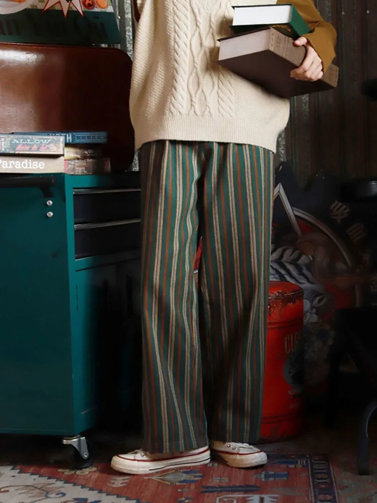 Jmprs Vintage Striped Women Straight Pants High Waist Harajuku Casual Wide Leg Pants Korean Streetwear Female Retro Trousers
Jmprs Vintage Striped Women Straight Pants High Waist Harajuku Casual Wide Leg Pants Korean Streetwear Female Retro Trousers