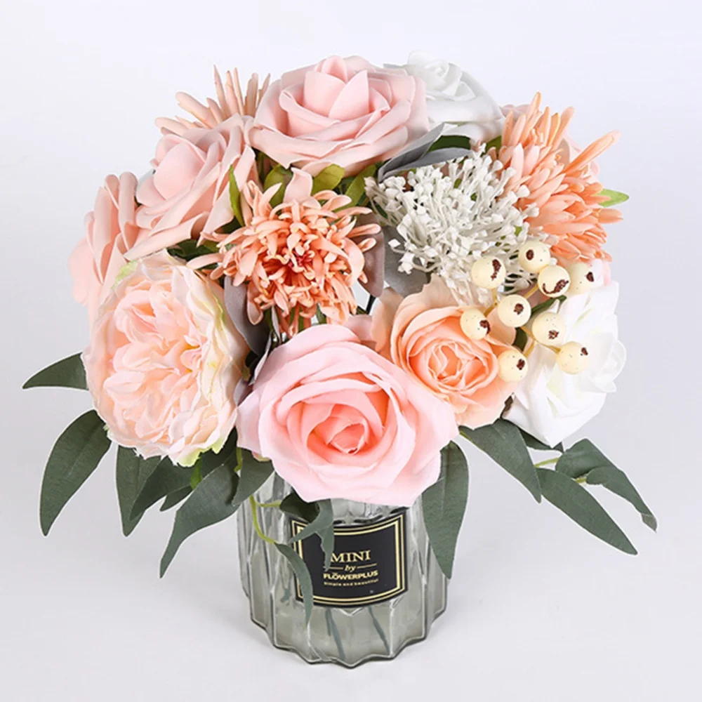 DIY Bouquet Silk Flower Simulation Rose Valentine's Day Christmas Home Decoration Desktop Ornament Realistic Floral Gift Box
DIY Bouquet Silk Flower Simulation Rose Valentine's Day Christmas Home Decoration Desktop Ornament Realistic Floral Gift Box