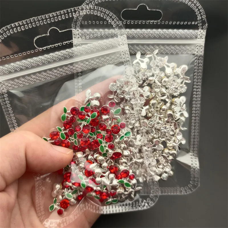 10pcs 3D Alloy Nail Charms Luxury Shiny Rhinestone Metal Nail Art Decorat Cute Cherry Heart Butterfly Design Nail Part Accessory
10pcs 3D Alloy Nail Charms Luxury Shiny Rhinestone Metal Nail Art Decorat Cute Cherry Heart Butterfly Design Nail Part Accessory