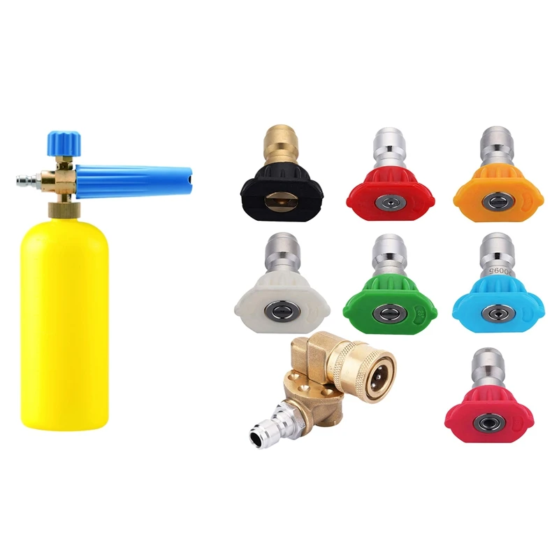 1x Snow Foam Lance Car Wash Foam Cannon & 8x Pressure Washer Accessories Kit (030)
1x Snow Foam Lance Car Wash Foam Cannon & 8x Pressure Washer Accessories Kit (030)