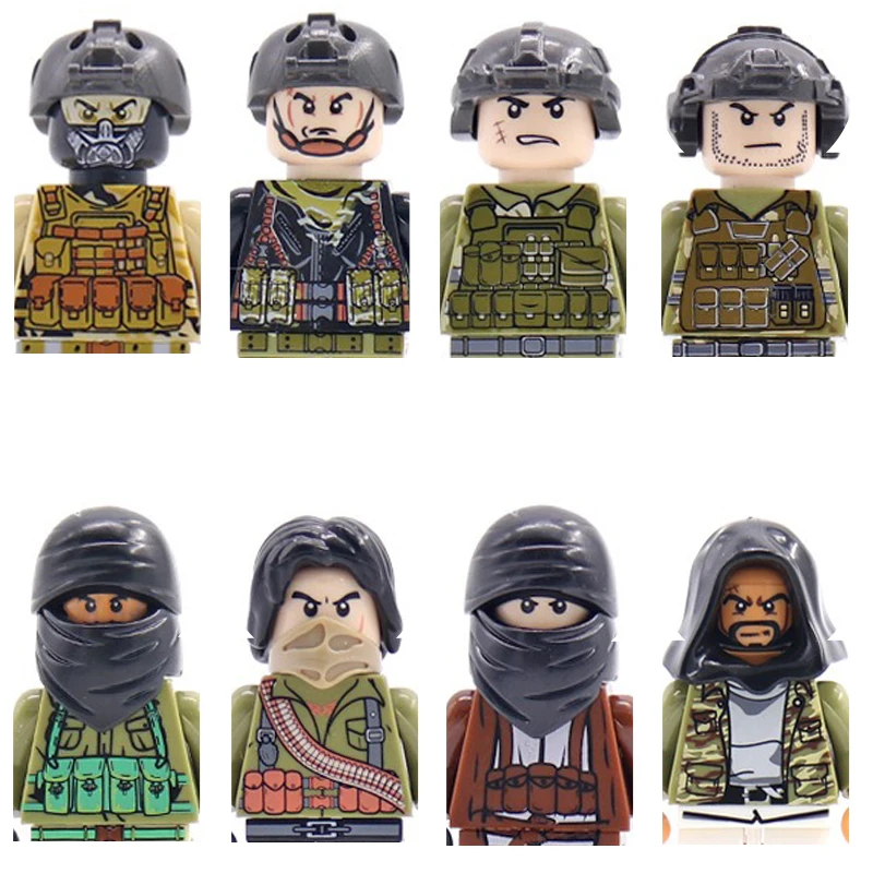 8PCS Military Building Blocks Special Forces Soldier Figures Helmet Part Bricks Camouflage Vest DIY Equipment Block Toy Kid Gift
8PCS Military Building Blocks Special Forces Soldier Figures Helmet Part Bricks Camouflage Vest DIY Equipment Block Toy Kid Gift