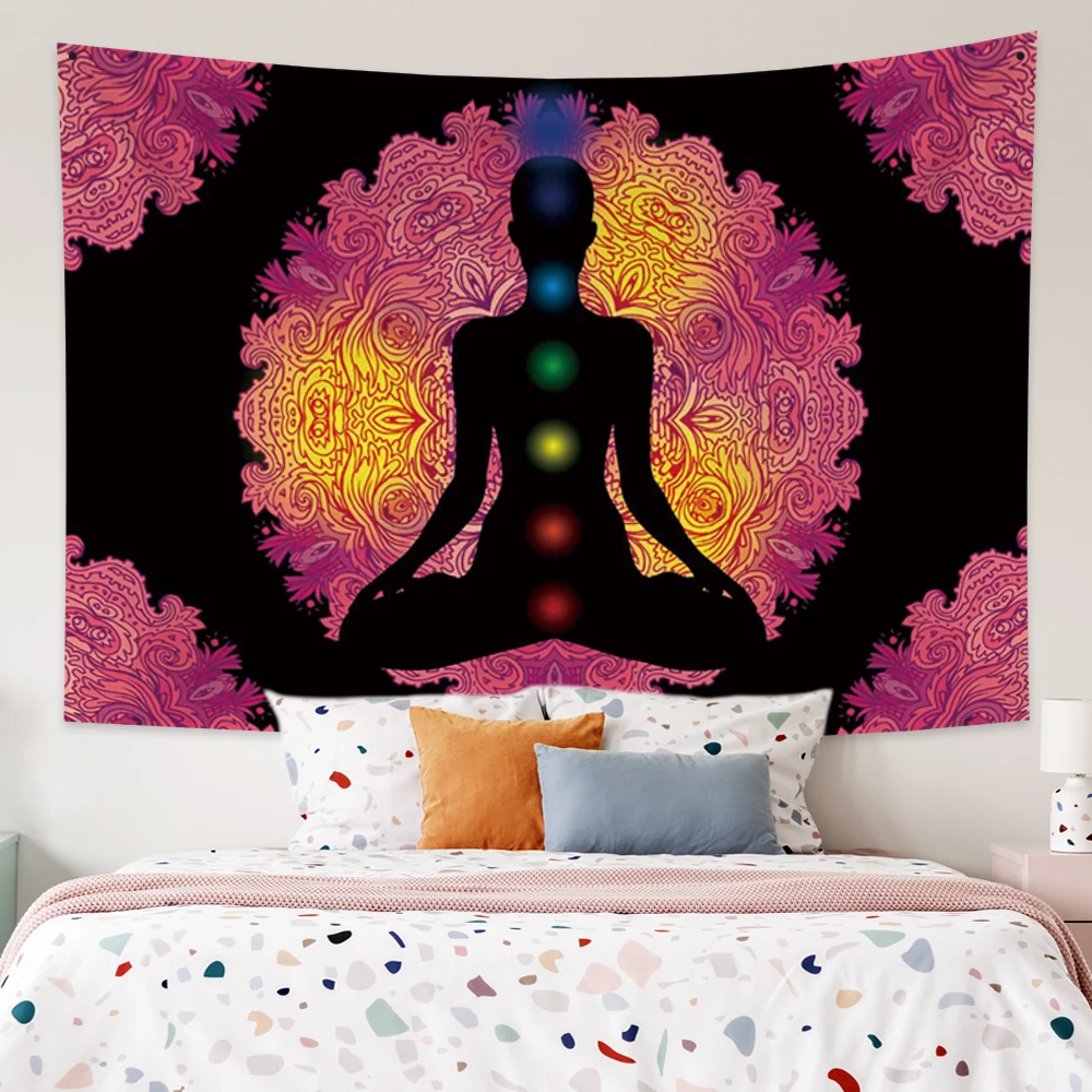 Indian Buddha meditation 5 Chakra tapestry wall hanging Datura tapestry wall cloth psychedelic Yoga carpet Bohemian home decorat
Indian Buddha meditation 5 Chakra tapestry wall hanging Datura tapestry wall cloth psychedelic Yoga carpet Bohemian home decorat