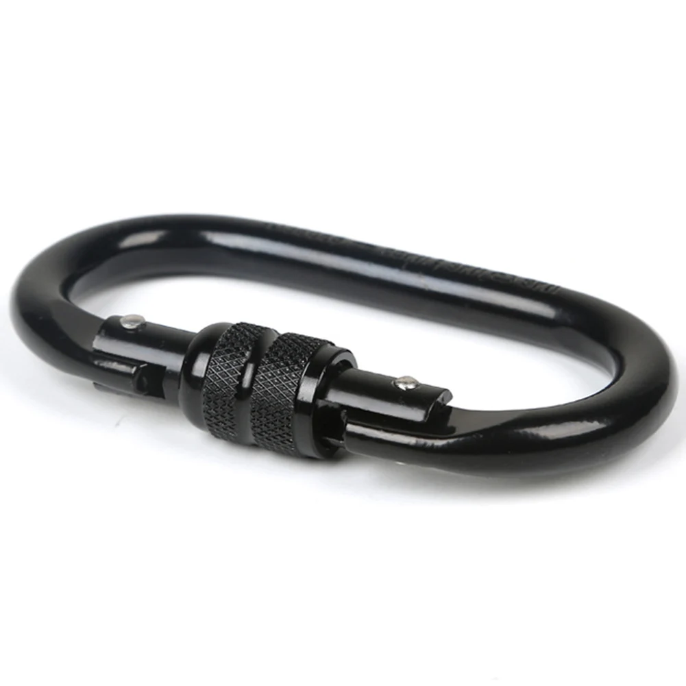 Climbing Carabiner 1Pcs 25KN Alloy Steel Black/Red/Blue Locking Gate Carabiner O-shape Rappelling Locking Clip
Climbing Carabiner 1Pcs 25KN Alloy Steel Black/Red/Blue Locking Gate Carabiner O-shape Rappelling Locking Clip