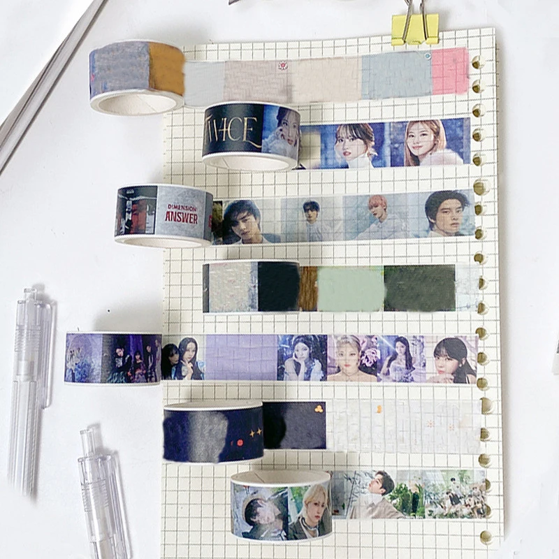 KPOP TWICE Stray Kids Tape Decorative Masking Scrapbooking Adhesive Office School Stationery Supplies Bang Chan Hwang Hyun-Jin
KPOP TWICE Stray Kids Tape Decorative Masking Scrapbooking Adhesive Office School Stationery Supplies Bang Chan Hwang Hyun-Jin