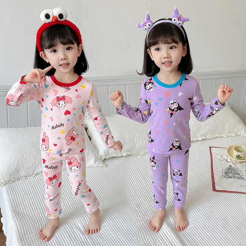 Sanrio Kawaii Kuromi Anime Autumn Winter Children Warm Base Shirt Long Johns Cute Cartoo Pajama Set Thermal Lovely Gifts Girls
Sanrio Kawaii Kuromi Anime Autumn Winter Children Warm Base Shirt Long Johns Cute Cartoo Pajama Set Thermal Lovely Gifts Girls