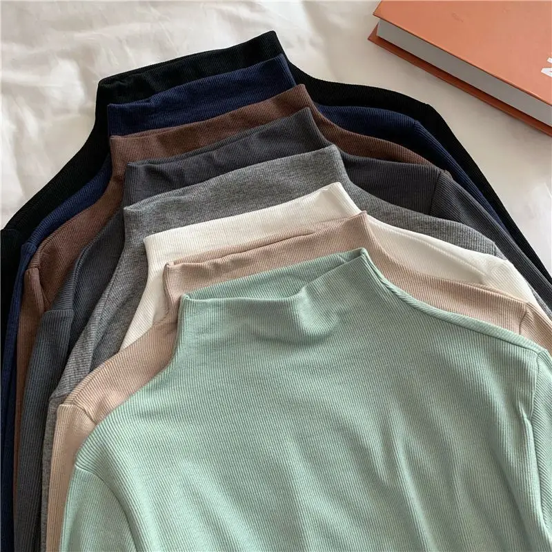Soft turtleneck Bottoming Shirts for Women Winter Tops Full Sleeve Shirt Female Spring and Autumn Elastic Casual Skinny Blouse
Soft turtleneck Bottoming Shirts for Women Winter Tops Full Sleeve Shirt Female Spring and Autumn Elastic Casual Skinny Blouse