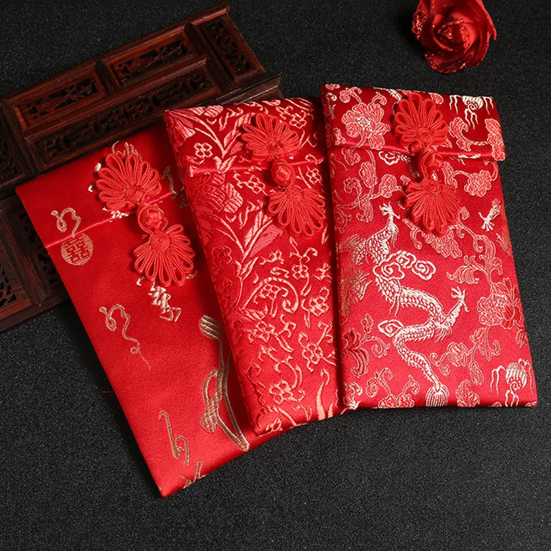 High envelopes Grade Embroidery Exquisite Brocade silk Thousand Dollars busta rossa New Year Joyful Red Pocket for Children
High envelopes Grade Embroidery Exquisite Brocade silk Thousand Dollars busta rossa New Year Joyful Red Pocket for Children