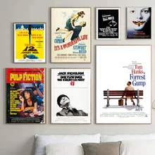 Classic Movie Poster Pulp Fiction Posters Canvas Painting The Godfather Wall Art Home Retro Pictures Living Room Decor No Frame