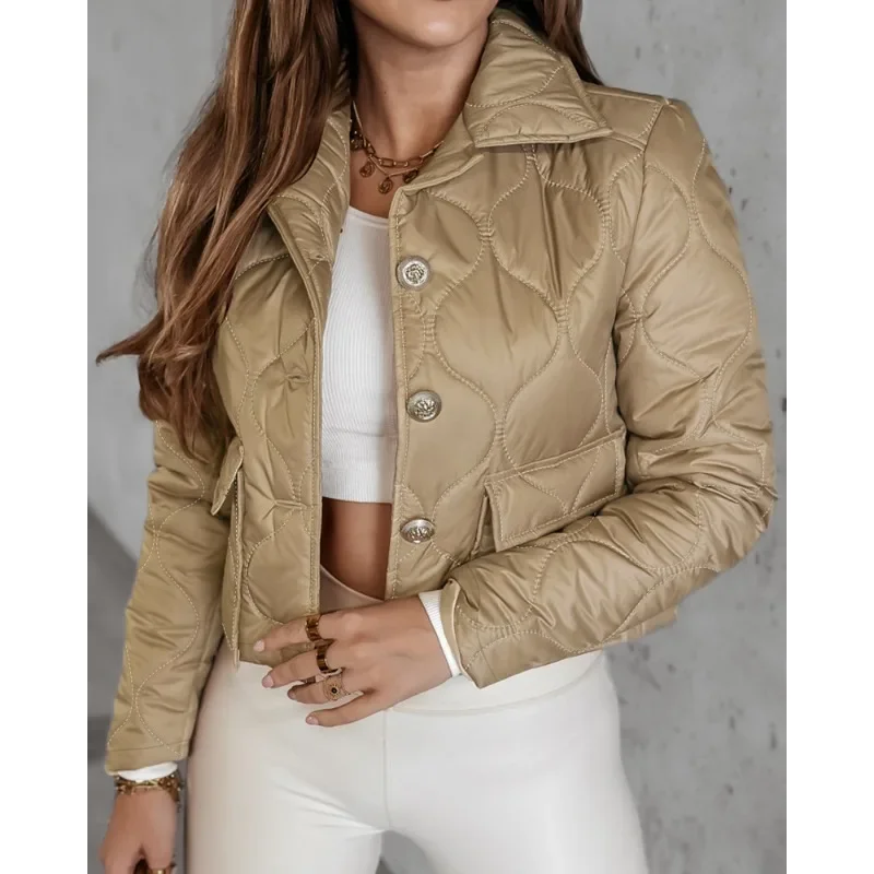 Autumn Winter Women Parka Elegant Fashion Long Sleeve Single Breasted Button Pocket Short Coat Jacket Outwear Y2K Chic Clothes
Autumn Winter Women Parka Elegant Fashion Long Sleeve Single Breasted Button Pocket Short Coat Jacket Outwear Y2K Chic Clothes
