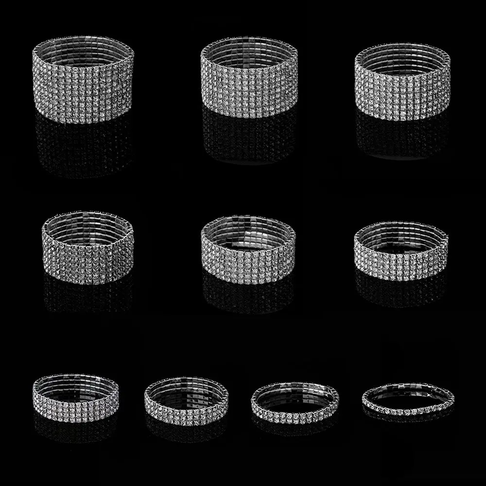 Woman Crystal Wristband Rhinestone Stretch Bracelet Elastic Bangle Wedding Bridal Jewelry
Woman Crystal Wristband Rhinestone Stretch Bracelet Elastic Bangle Wedding Bridal Jewelry