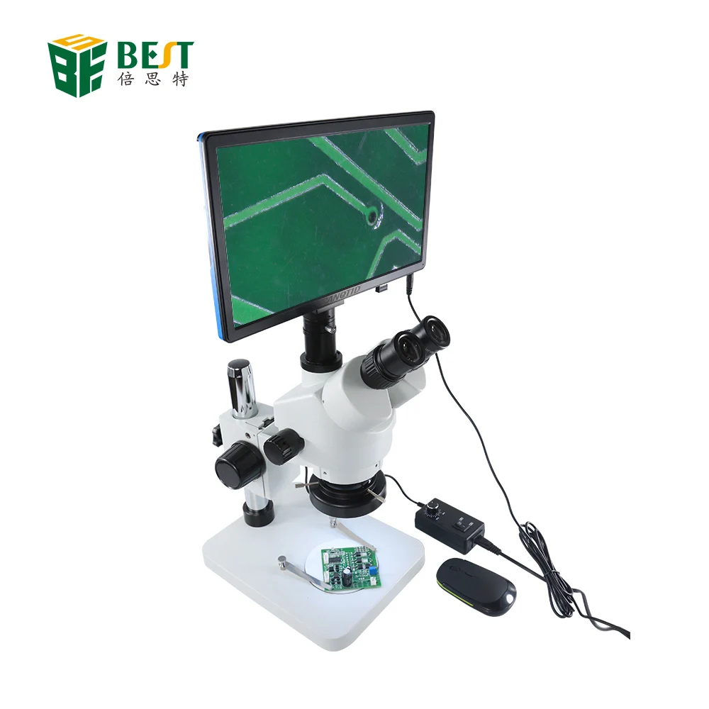 BEST LCD Continuous Zoom Trinocular Stereo Microscope HD VGA Camera Big Workbench Phone Repair Soldering Tools
BEST LCD Continuous Zoom Trinocular Stereo Microscope HD VGA Camera Big Workbench Phone Repair Soldering Tools