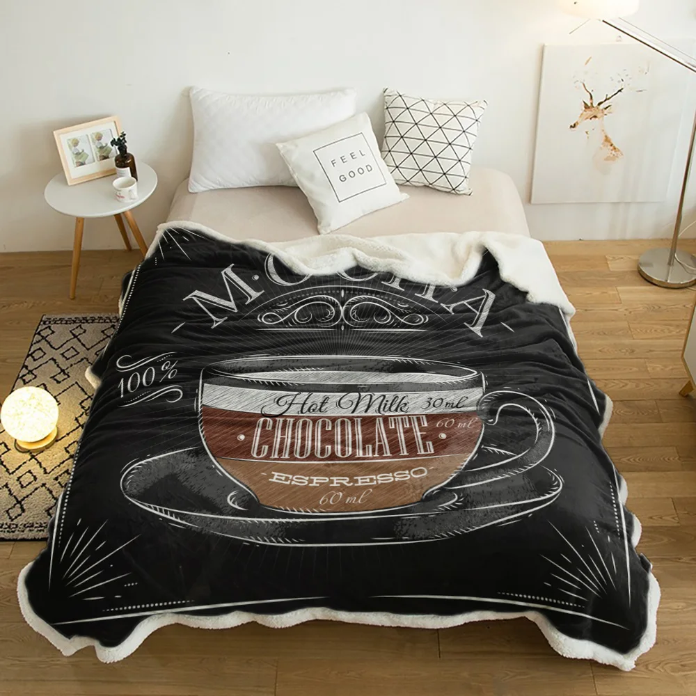 Coffee Poster Coffee Cup Black Plush Throw Blanket Sherpa Fleece Bedspread Blankets Sofa Cover Bedding Picnic Wool Soft Blanket
Coffee Poster Coffee Cup Black Plush Throw Blanket Sherpa Fleece Bedspread Blankets Sofa Cover Bedding Picnic Wool Soft Blanket