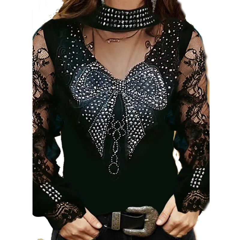 2022 Fashion Hollow Out Lace Long Sleeve T-Shirts Casual Women O-Neck Tops Elegant Tee Shirt Streetwear Y2K Shirt 5XL Plus Size
2022 Fashion Hollow Out Lace Long Sleeve T-Shirts Casual Women O-Neck Tops Elegant Tee Shirt Streetwear Y2K Shirt 5XL Plus Size
