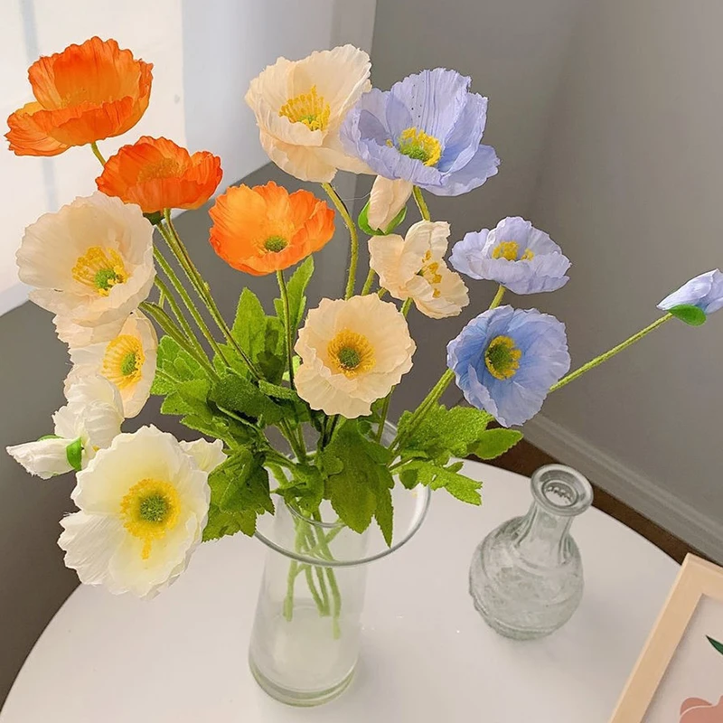 Artificial Flowers Poppy Party Home Decor Silk Flowers Room Christmas Decoration 60CM Desktop Accessories Fleurs Artificielles
Artificial Flowers Poppy Party Home Decor Silk Flowers Room Christmas Decoration 60CM Desktop Accessories Fleurs Artificielles