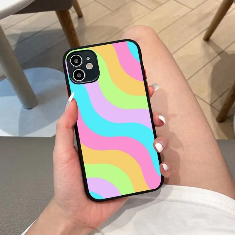 Colorful Rainbow Stripe Phone Case for iPhone 14 11 12 13 Mini Pro Max 8 7 Plus X XR XS MAX Translucent Matte Cover
Colorful Rainbow Stripe Phone Case for iPhone 14 11 12 13 Mini Pro Max 8 7 Plus X XR XS MAX Translucent Matte Cover