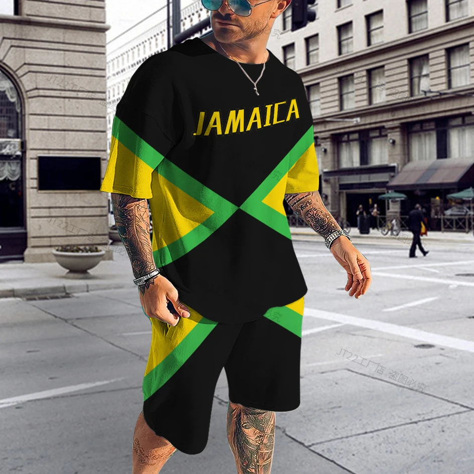 2022 Summer New Men's T-Shirt Sets 3D Printing Flag Pattern Sports Casual Short Sleeve Shorts Oversized 2 Pack
2022 Summer New Men's T-Shirt Sets 3D Printing Flag Pattern Sports Casual Short Sleeve Shorts Oversized 2 Pack