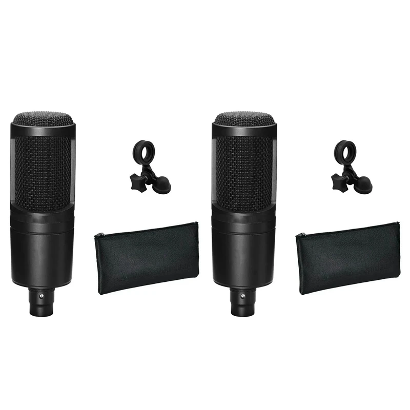2X Audio AT2020 Cardioid Condenser Microphone 20-20000Hz Three Pin XLRM Male Microphone For Recording Anchor Karaoke MIC
2X Audio AT2020 Cardioid Condenser Microphone 20-20000Hz Three Pin XLRM Male Microphone For Recording Anchor Karaoke MIC