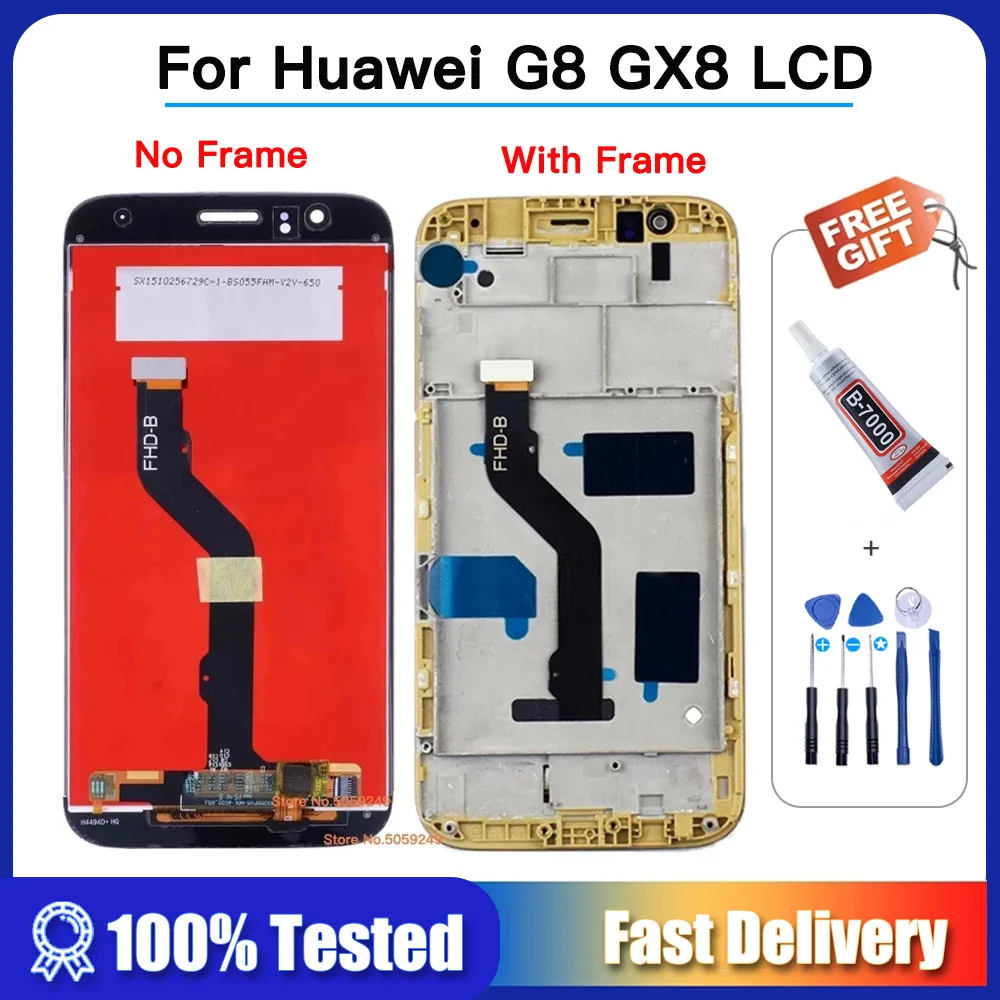 5.5" For Huawei G8 GX8 RIO-L01 RIO-L02 RIO-L03 LCD Display + Touch Screen Digitizer Assembly With Frame lcd + Tools + glue
5.5" For Huawei G8 GX8 RIO-L01 RIO-L02 RIO-L03 LCD Display + Touch Screen Digitizer Assembly With Frame lcd + Tools + glue