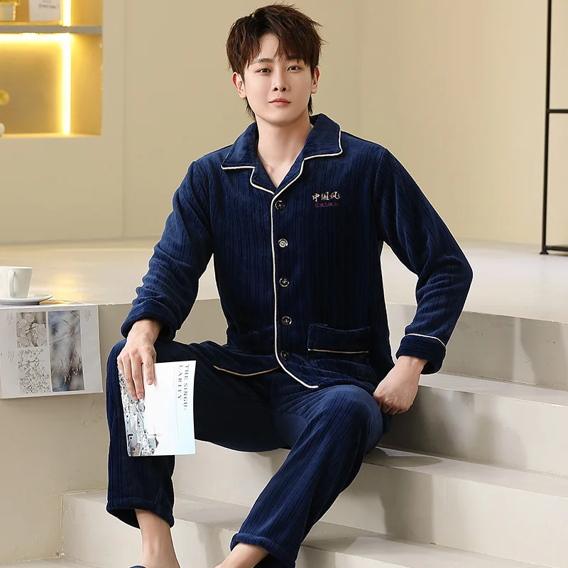 QUHENG Winter Pajamas for Man Set Flannel 2022 Pijamas Pocket Buttons 2 Pieces Home Clothes Male Suits Pyjama Sleepwear Suit
QUHENG Winter Pajamas for Man Set Flannel 2022 Pijamas Pocket Buttons 2 Pieces Home Clothes Male Suits Pyjama Sleepwear Suit