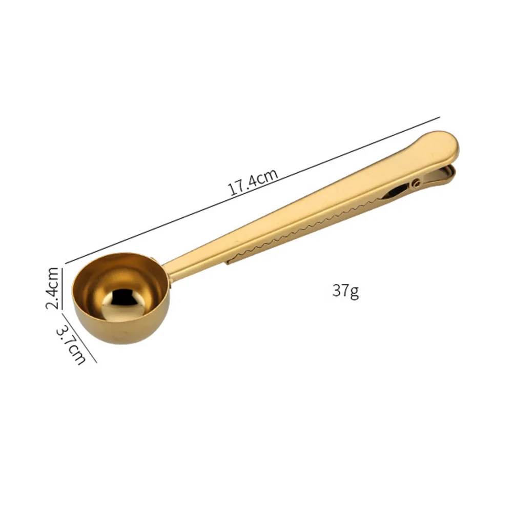 Two-in-One With Clip Measuring Spoon Sealing Clip Multifunction Coffee Scoop Stainless Steel Handle Kitchen Gadgets
Two-in-One With Clip Measuring Spoon Sealing Clip Multifunction Coffee Scoop Stainless Steel Handle Kitchen Gadgets