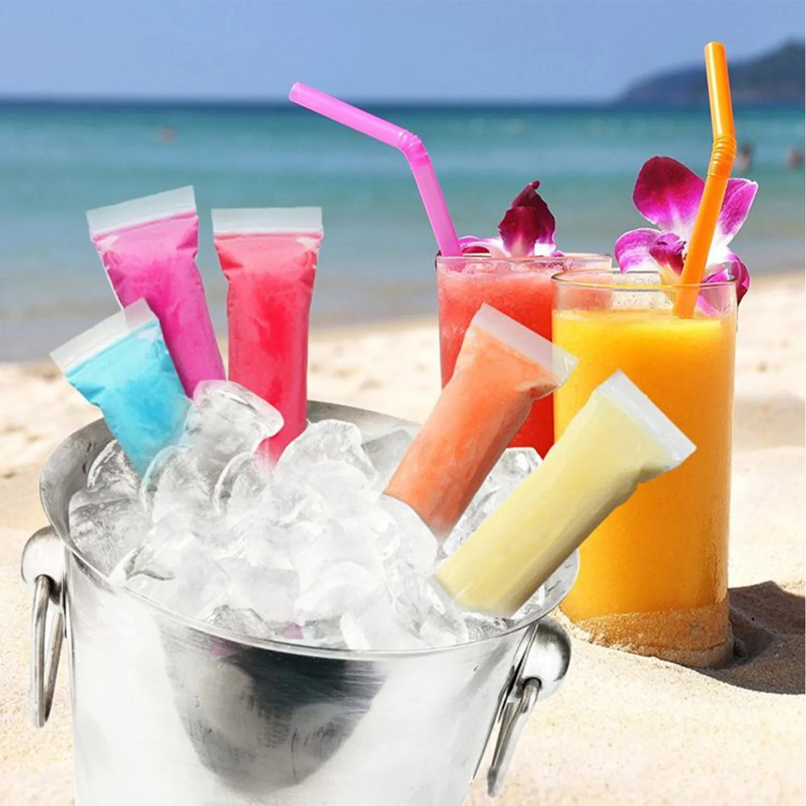 100PCS Disposable Ice Popsicle Mold Bags Freezer Tubes With Zip Seals for Snacks Yogurt Sticks Juice Fruit Smoothies
100PCS Disposable Ice Popsicle Mold Bags Freezer Tubes With Zip Seals for Snacks Yogurt Sticks Juice Fruit Smoothies