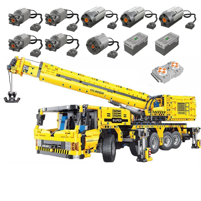 Technical Car Crane APP Remote Control Moter Power T4004 Truck Bricks Building Blocks Engineering Vehicle Toys For Kids Sets Moc
Technical Car Crane APP Remote Control Moter Power T4004 Truck Bricks Building Blocks Engineering Vehicle Toys For Kids Sets Moc