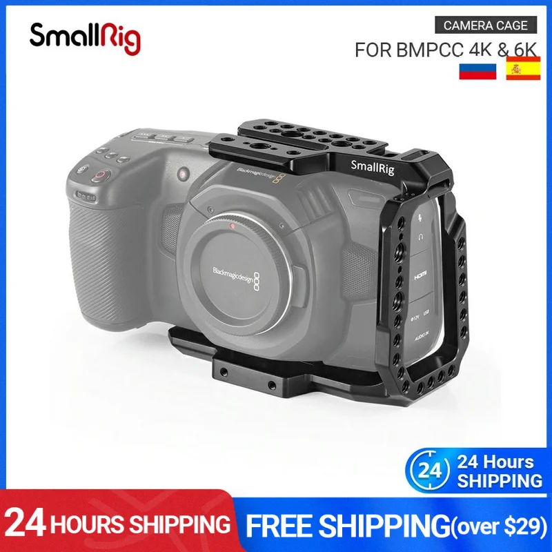 Полуклетка SmallRig для карманной кинокамеры Blackmagic Design 4K, клетка с направляющими NATO, холодным башмаком и отверстием для расположения Arri-2254
Полуклетка SmallRig для карманной кинокамеры Blackmagic Design 4K, клетка с направляющими NATO, холодным башмаком и отверстием для расположения Arri-2254