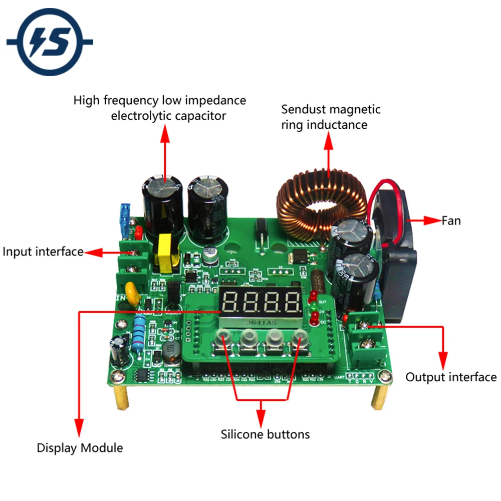 Power Supply Module CC CV DC 10V-75V to 0-60V 12A 720W Buck Converter Adjustable Voltage Regulator Display Screen
Power Supply Module CC CV DC 10V-75V to 0-60V 12A 720W Buck Converter Adjustable Voltage Regulator Display Screen
