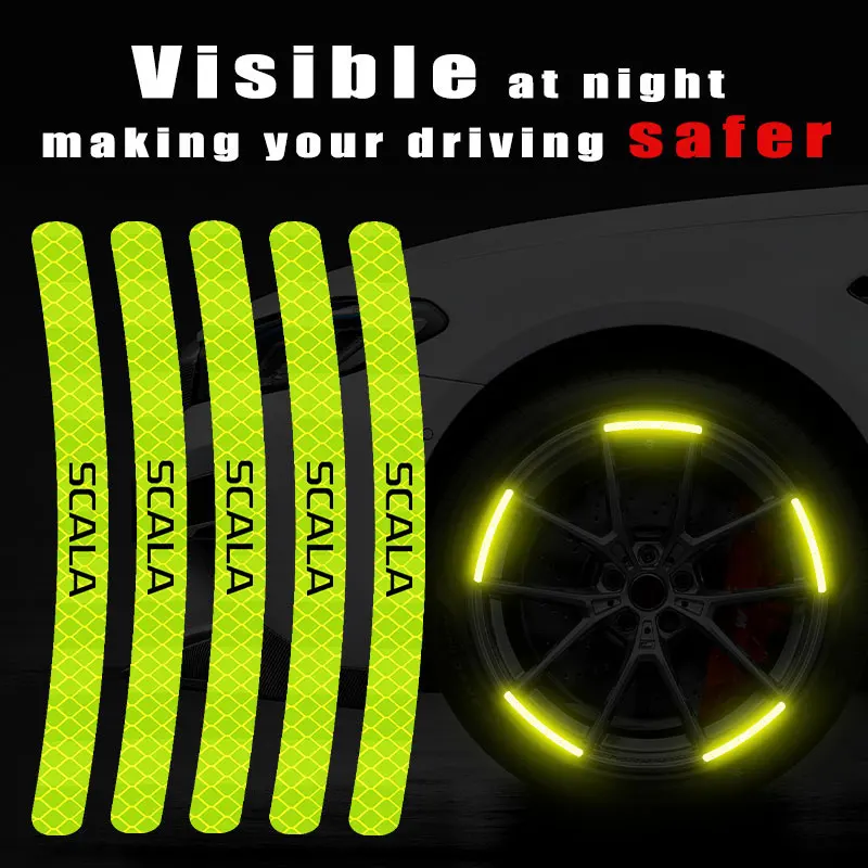 20 Strips For Skoda SCALA Logo Car Wheel Hub Sticker High Reflective Stripe Tape Car Personality Decorative Auto Accessories
20 Strips For Skoda SCALA Logo Car Wheel Hub Sticker High Reflective Stripe Tape Car Personality Decorative Auto Accessories